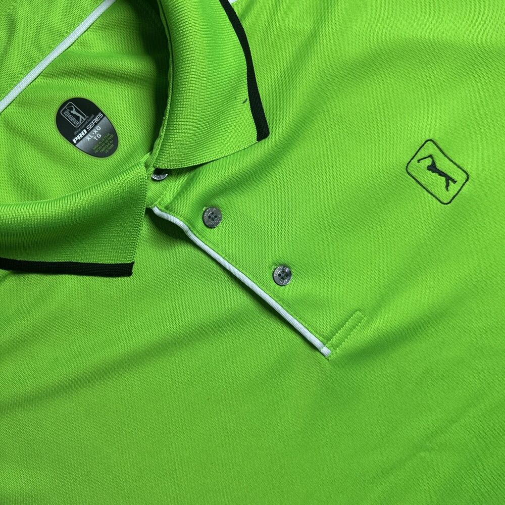 Nike Golf Polo Shirt Mens Extra Large Green PGA Tour Performance Dri Fit XL